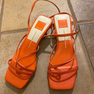Dolce Vita Baylor ankle strap sandal US size 8 orange